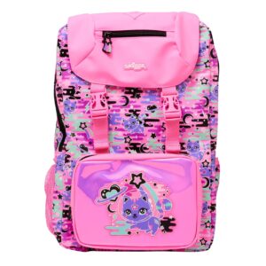 Smiggle Pink Space Cat Attach Foldover Bag